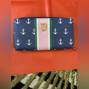 Nautical Blue Anchor Wallet
